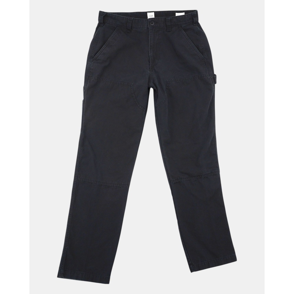 Gap Double Knee Carpenter Pants Men's 32x32 Black Canvas Workwear Utility